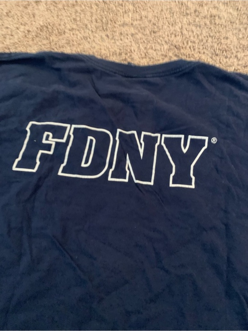 Vintage Nine Eleven 9 11 FDNY 150 Years Graphic Tee in Navy